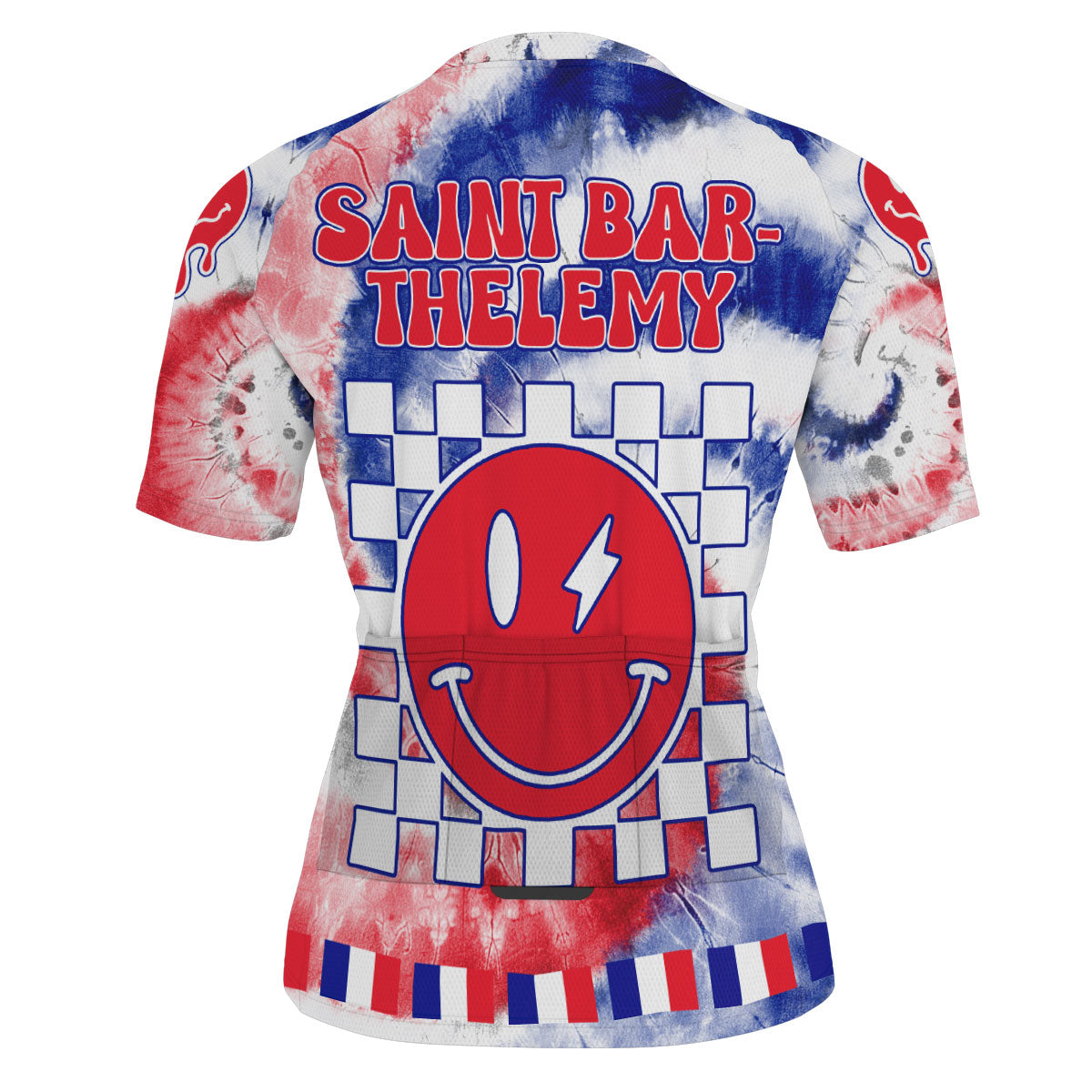 Saint Barthelemy Men Cycling Jersey Custom Tie Dye Style 3