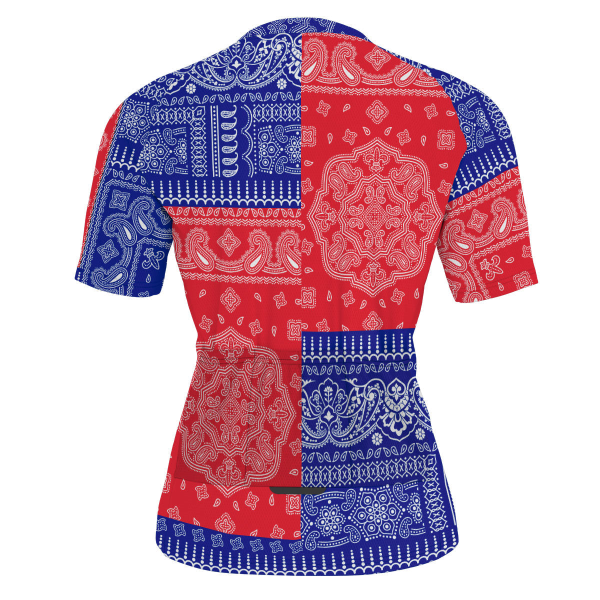 Saint Barthelemy Men Cycling Jersey Flag And Paisley Basic Style 3