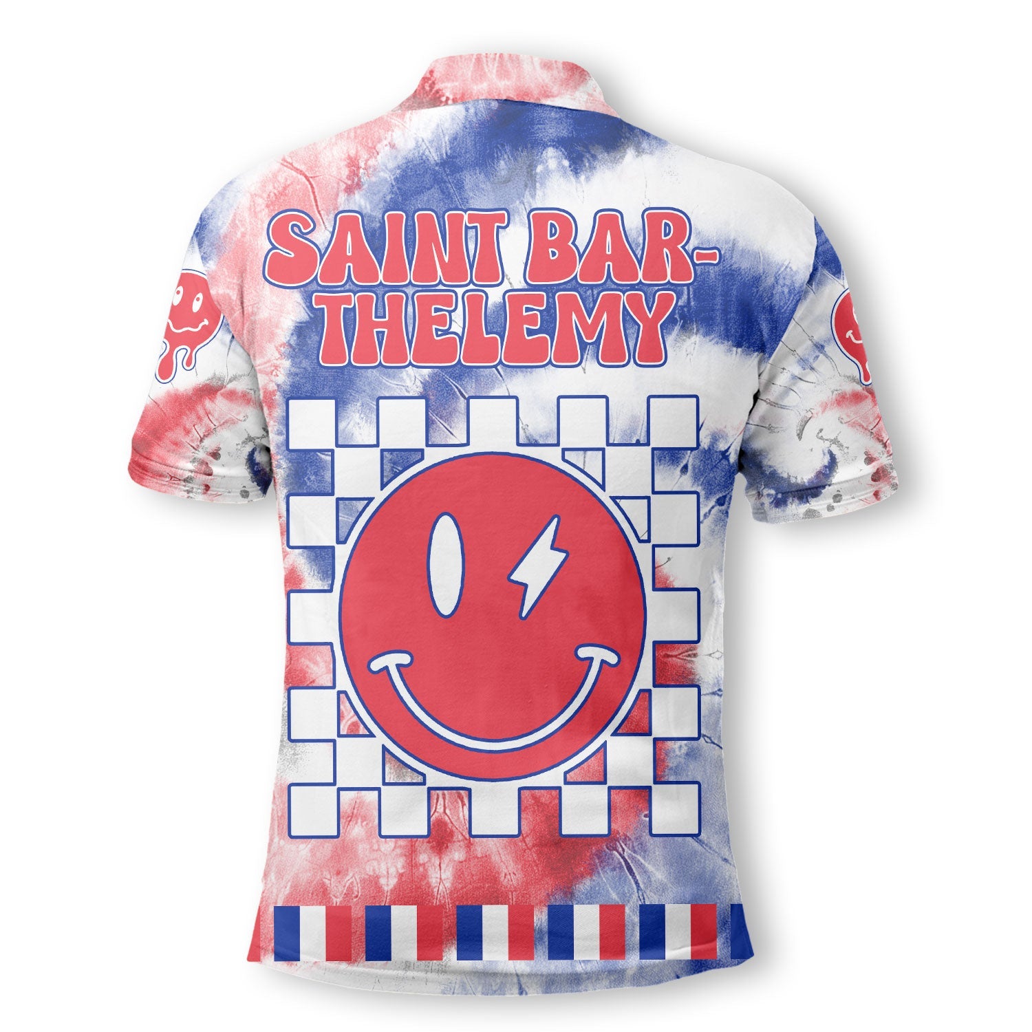 Saint Barthelemy Polo Shirt Custom Tie Dye Style 3