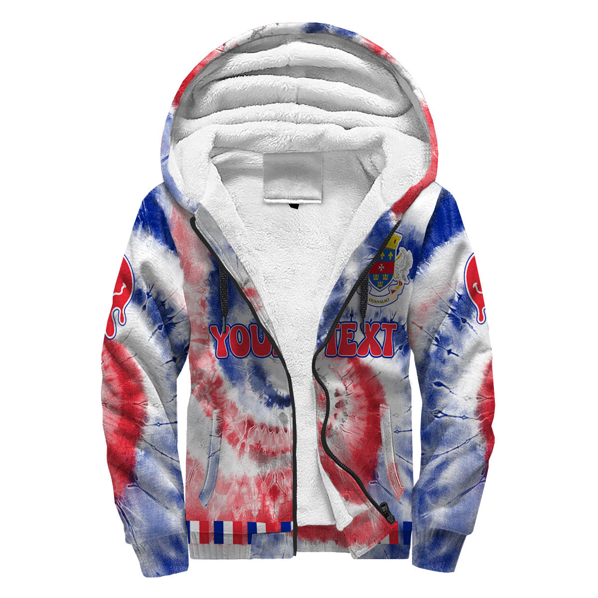 Saint Barthelemy Sherpa Hoodie Custom Tie Dye Style 3