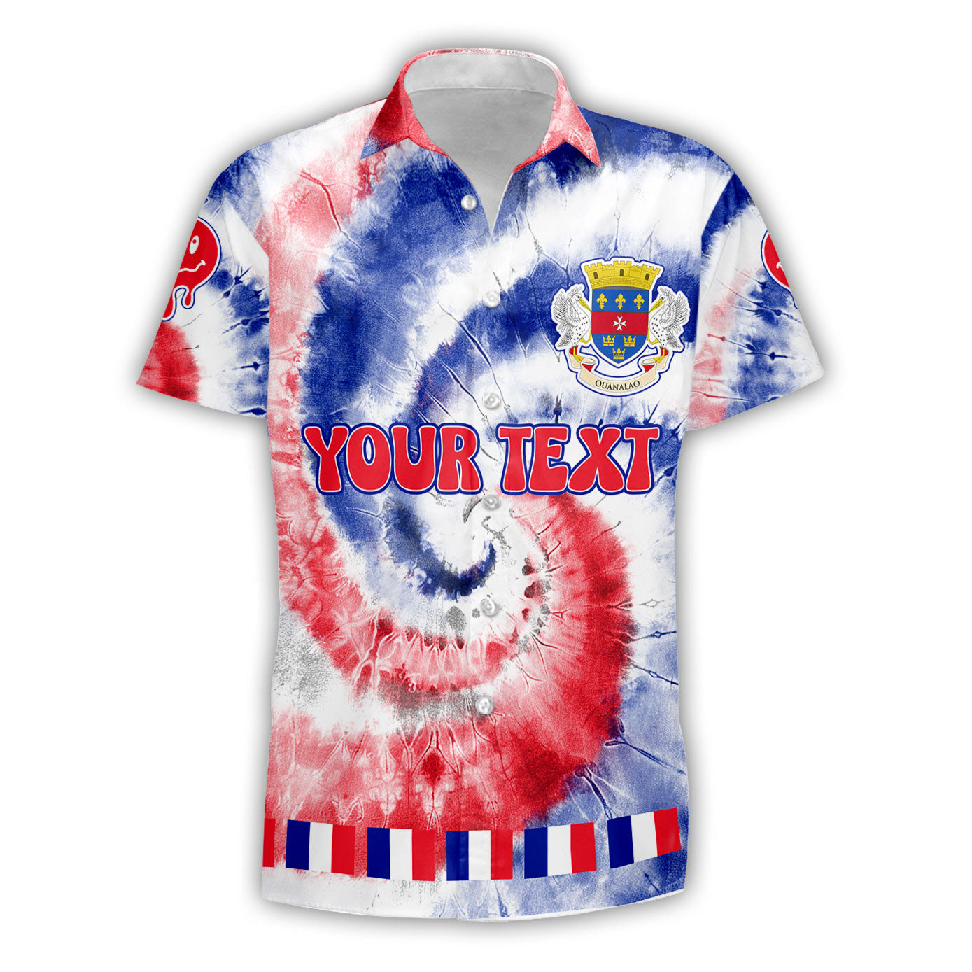 Saint Barthelemy Short Sleeve Shirt Custom Tie Dye Style 1