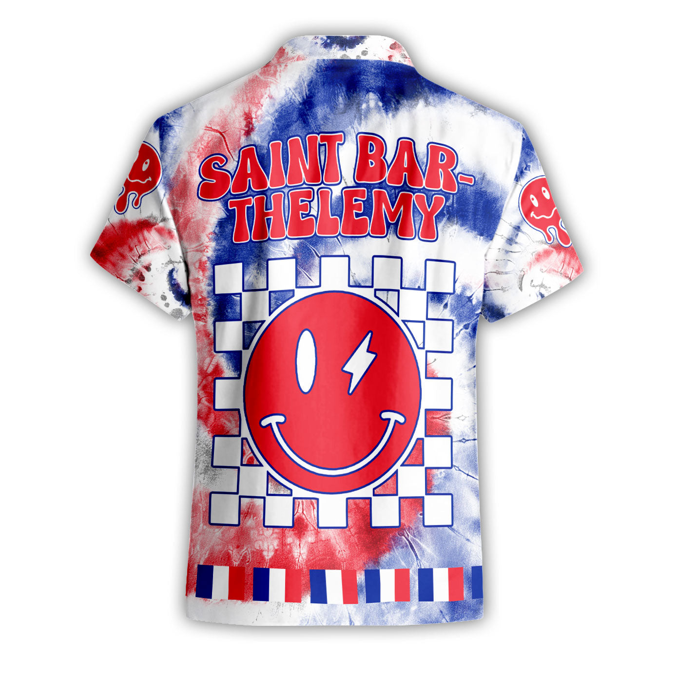 Saint Barthelemy Short Sleeve Shirt Custom Tie Dye Style 2