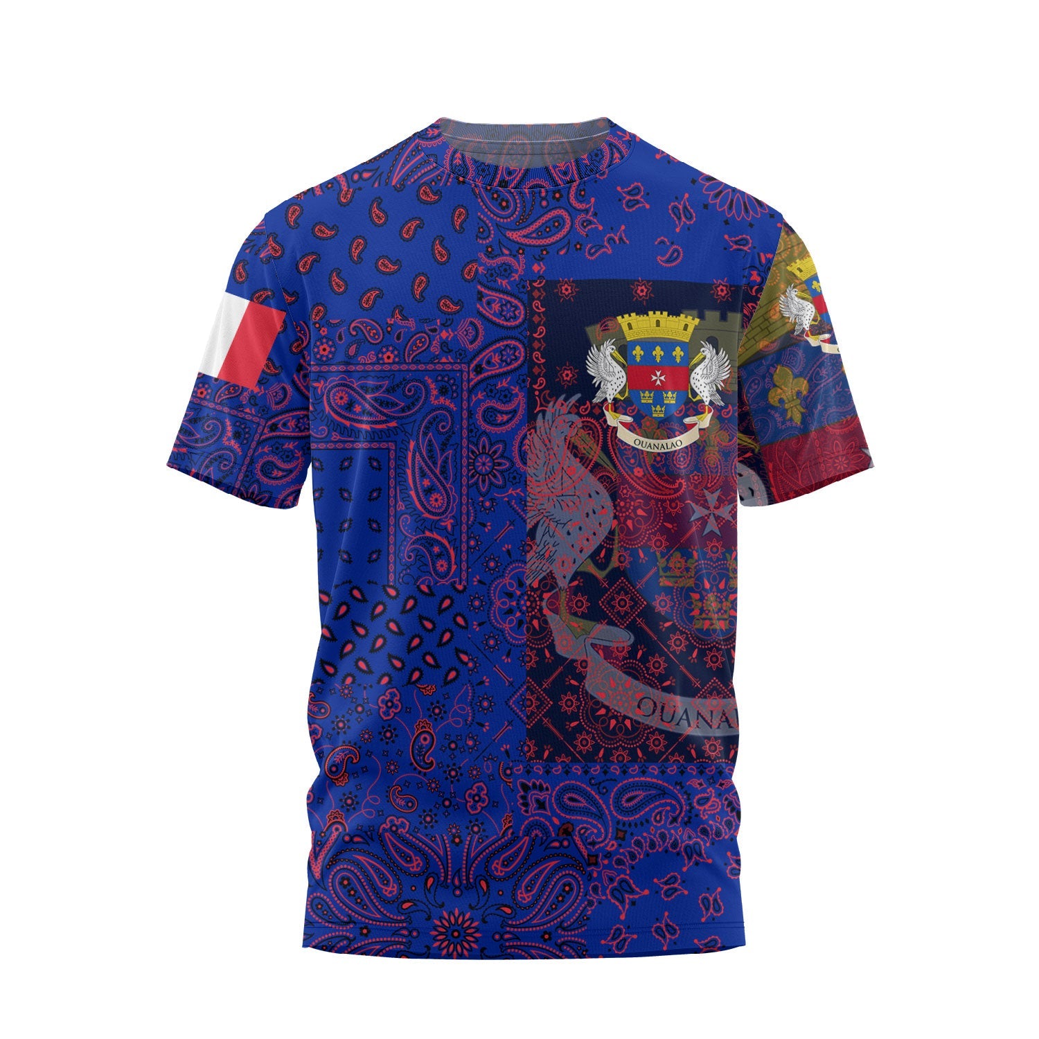 Saint Barthelemy T Shirt Paisley Flag And Skull Style 1