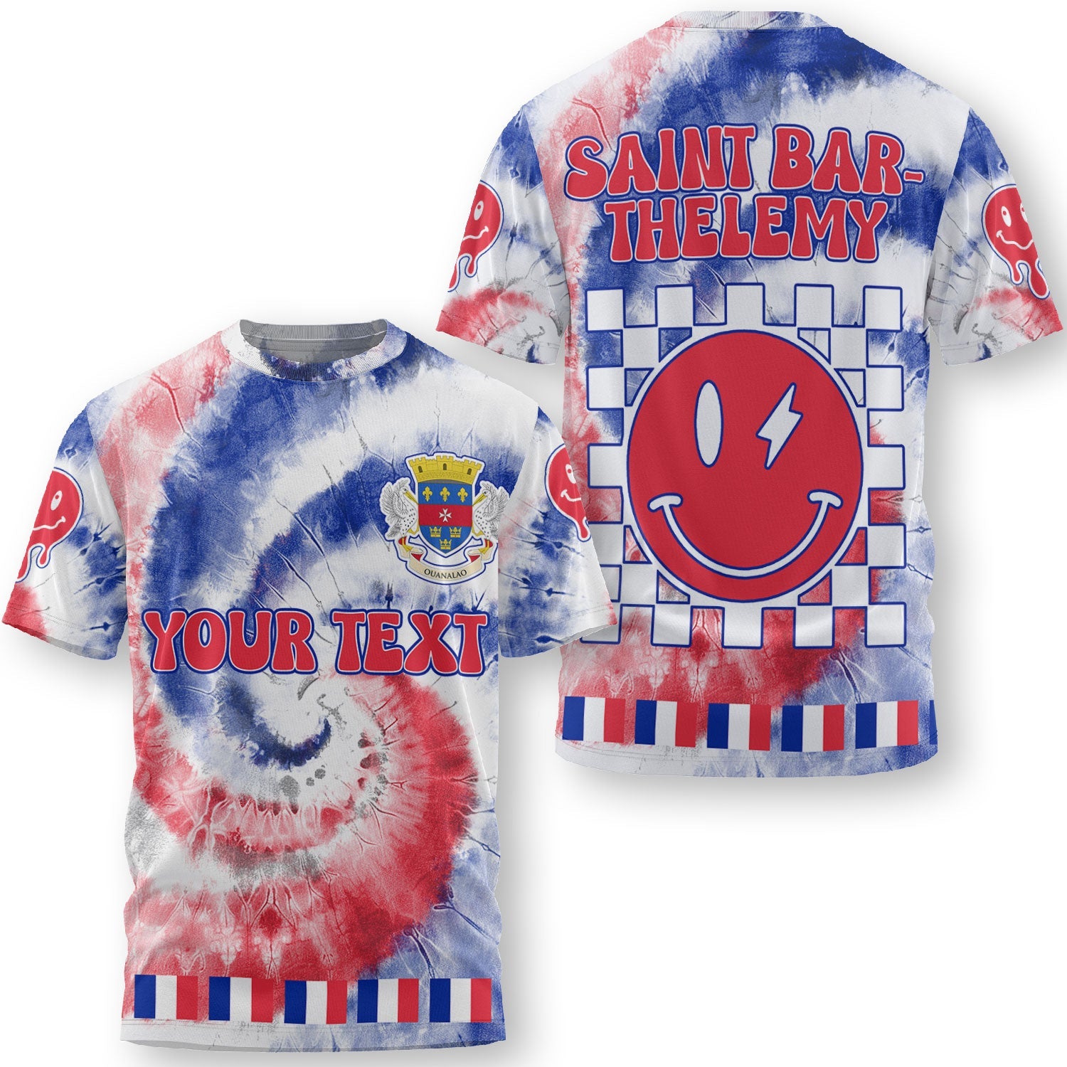 Saint Barthelemy T Shirt Custom Tie Dye Style 3