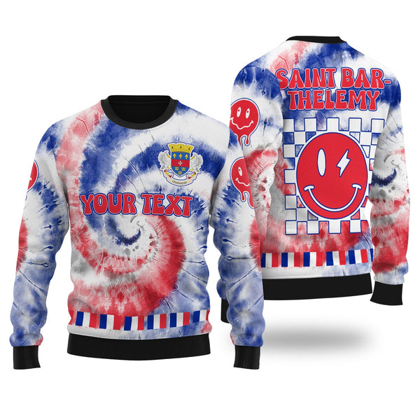 Saint Barthelemy Ugly Sweater Custom Tie Dye Style 1