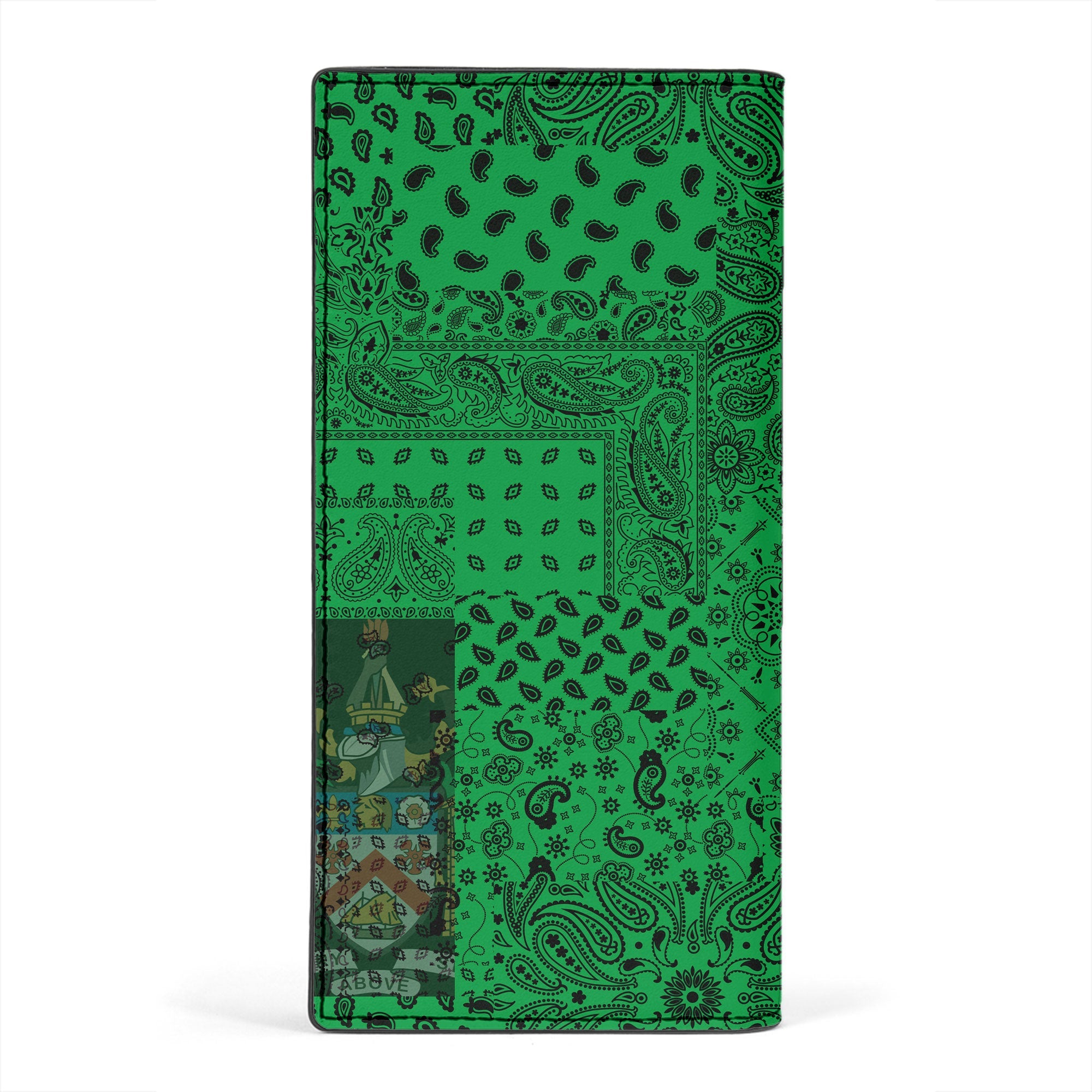 Saint Kitts And Nevis Leather Wallet Paisley Flag And Skull Style 2