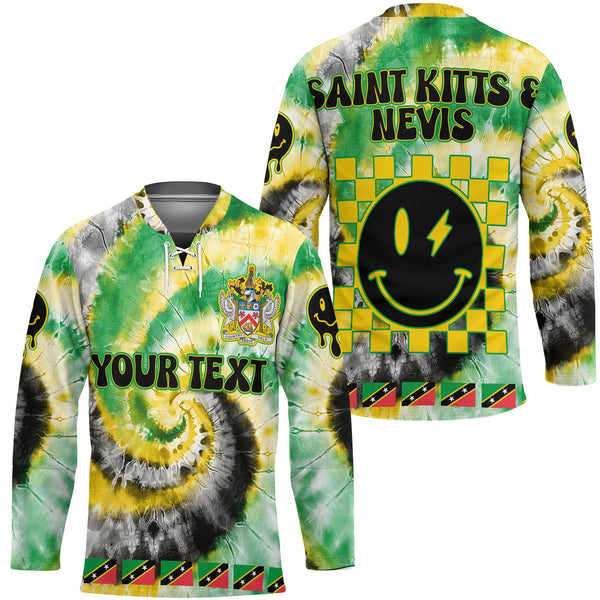 Saint Kitts And Nevis Hockey Jersey Custom Tie Dye Style 1