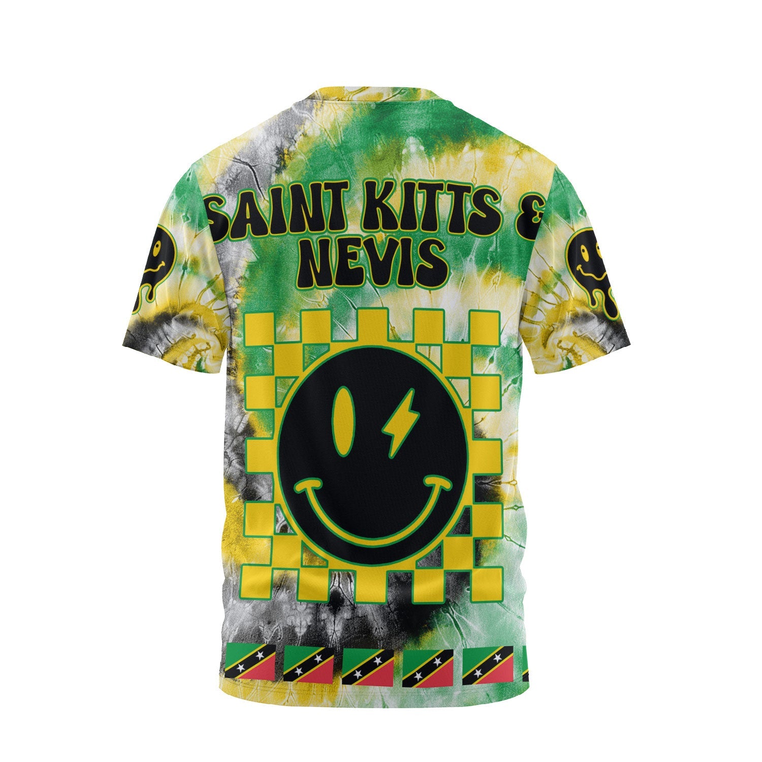 Saint Kitts And Nevis T Shirt Custom Tie Dye Style 2