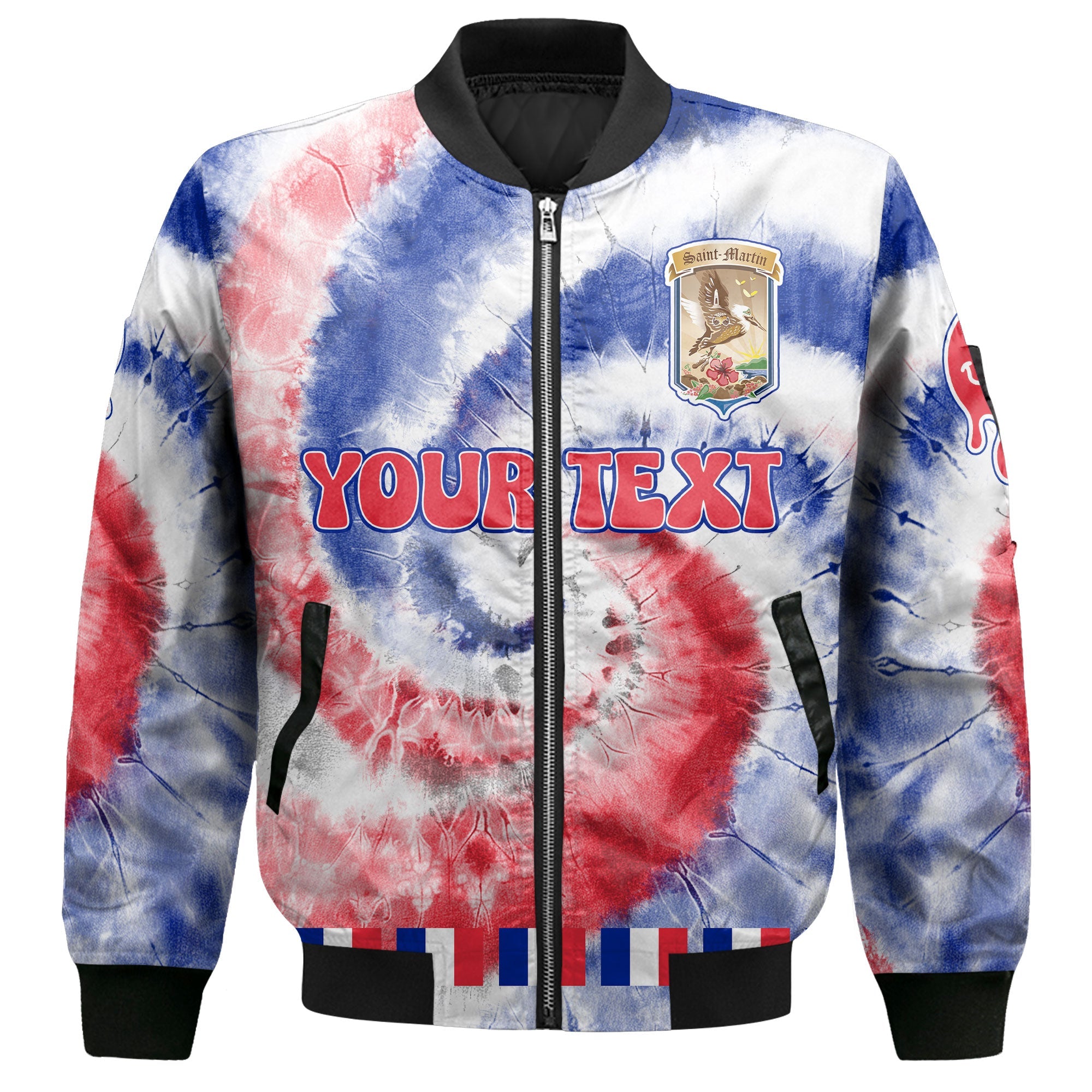 Saint Martin Bomber Jacket Custom Tie Dye Style 2