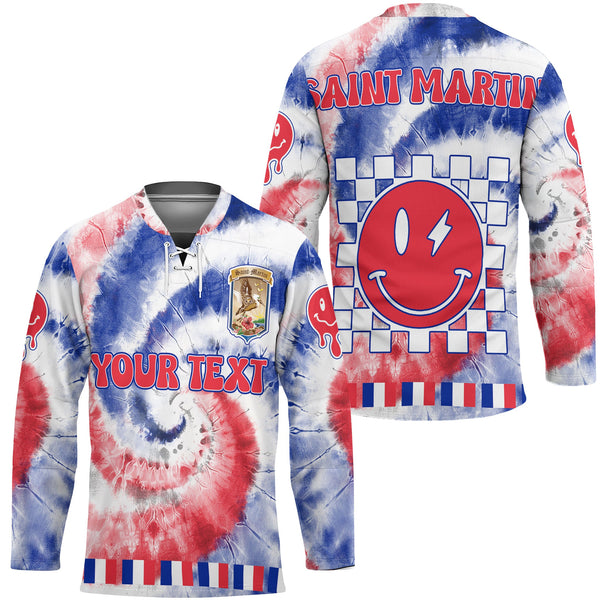 Saint Martin Hockey Jersey Custom Tie Dye Style 1