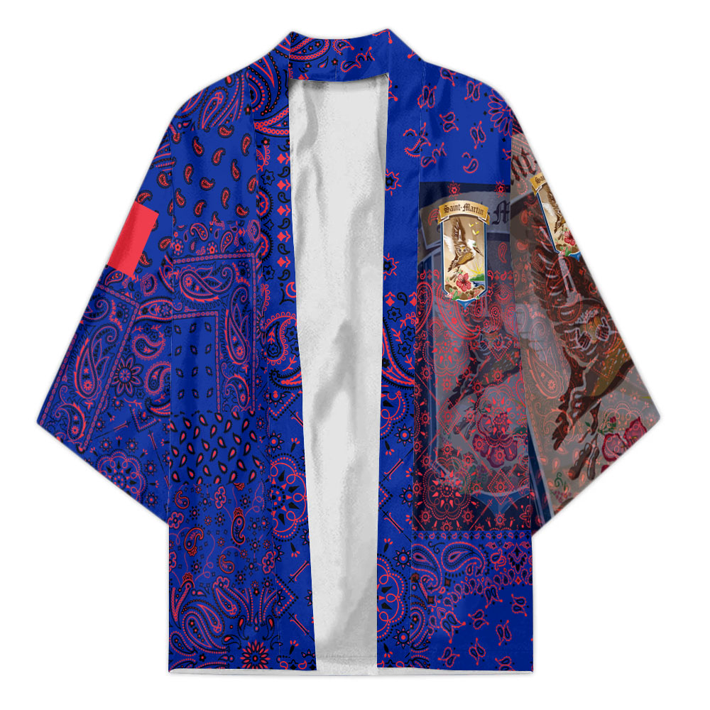 Saint Martin Kimono Paisley Flag And Skull Style 1