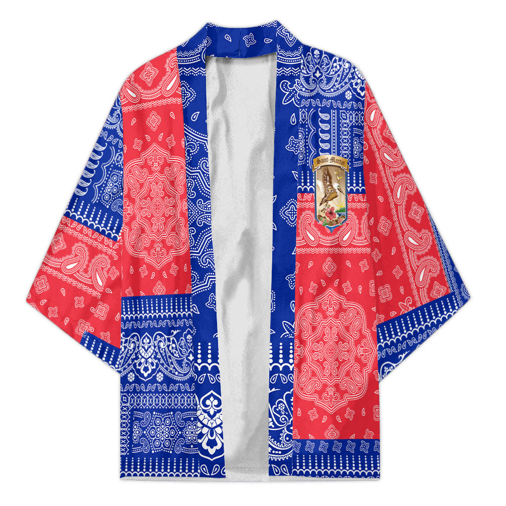 Saint Martin Kimono Flag And Paisley Basic Style 2