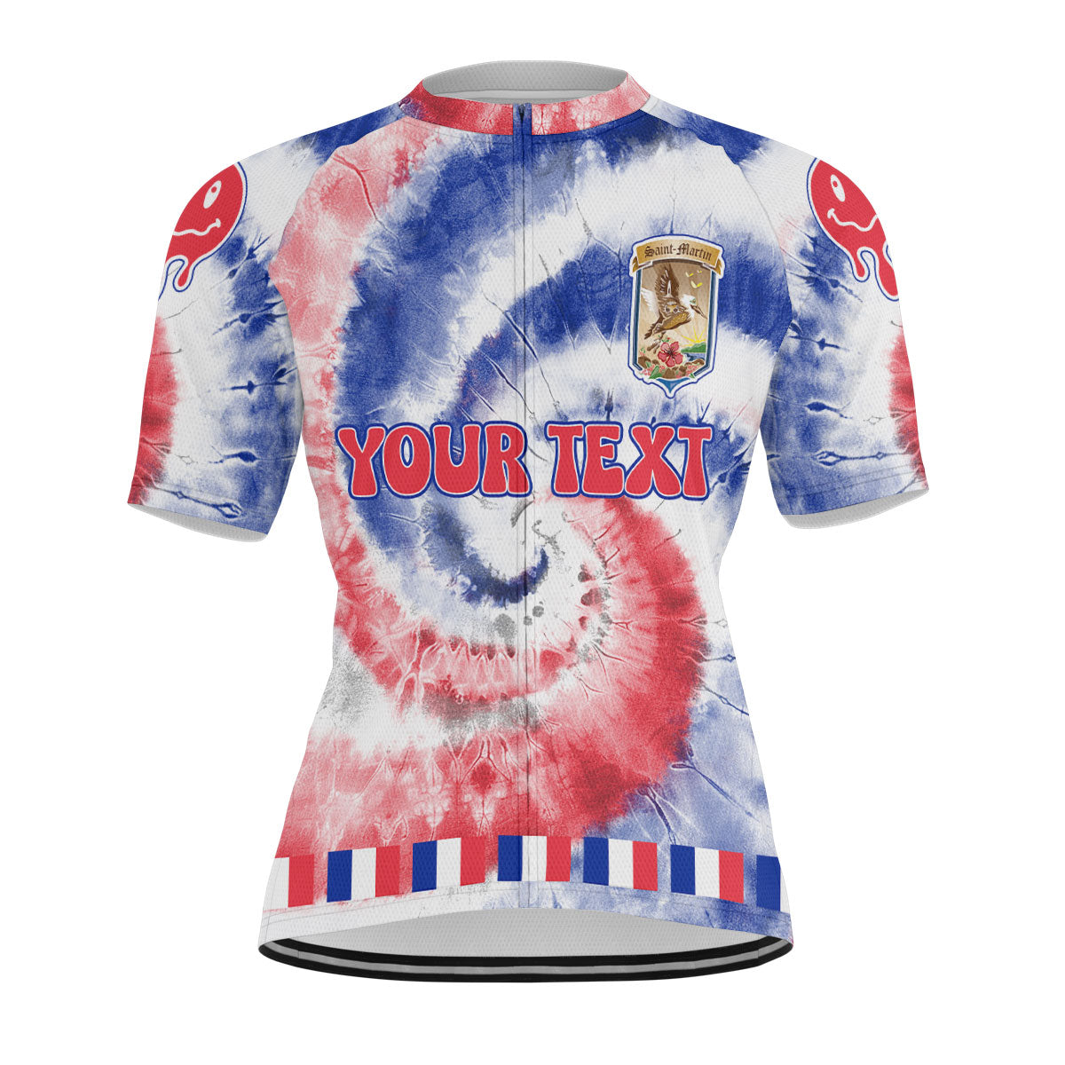 Saint Martin Men Cycling Jersey Custom Tie Dye Style 1