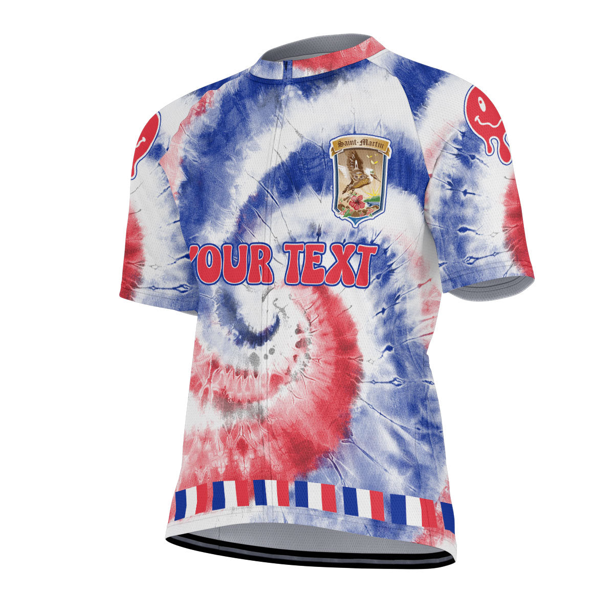 Saint Martin Men Cycling Jersey Custom Tie Dye Style 2