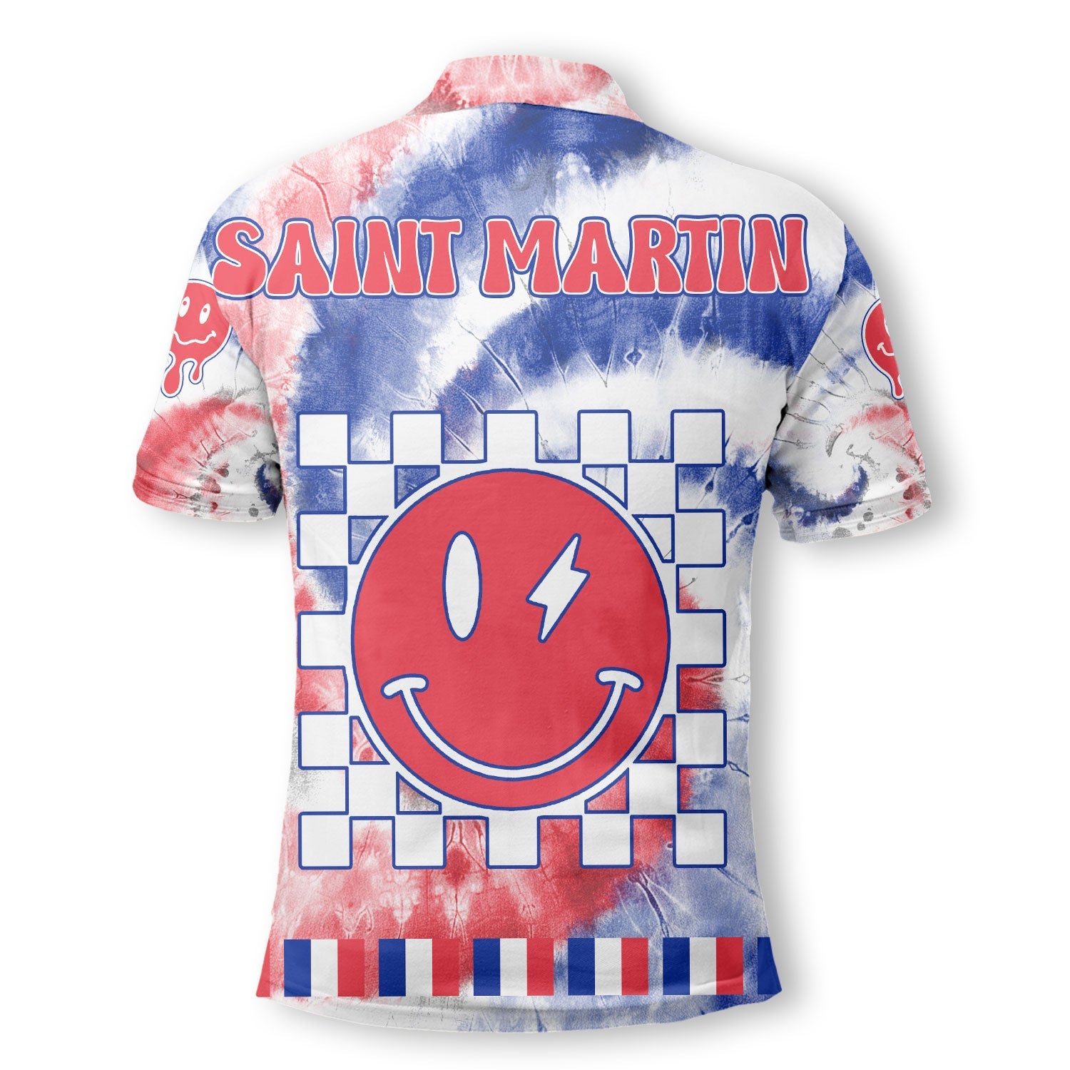 Saint Martin Polo Shirt Custom Tie Dye Style 3