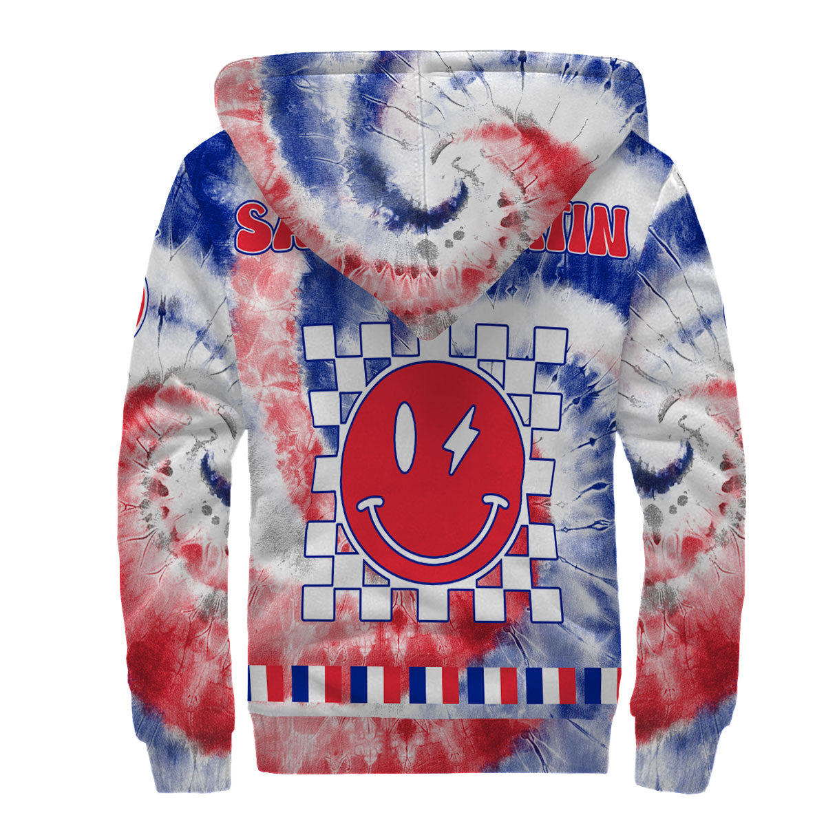 Saint Martin Sherpa Hoodie Custom Tie Dye Style 2