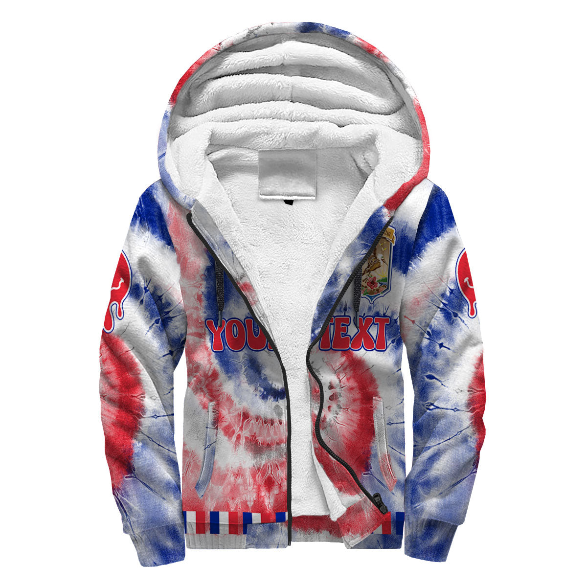 Saint Martin Sherpa Hoodie Custom Tie Dye Style 3