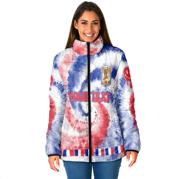 Saint Martin Women Padded Jacket Custom Tie Dye Style 1