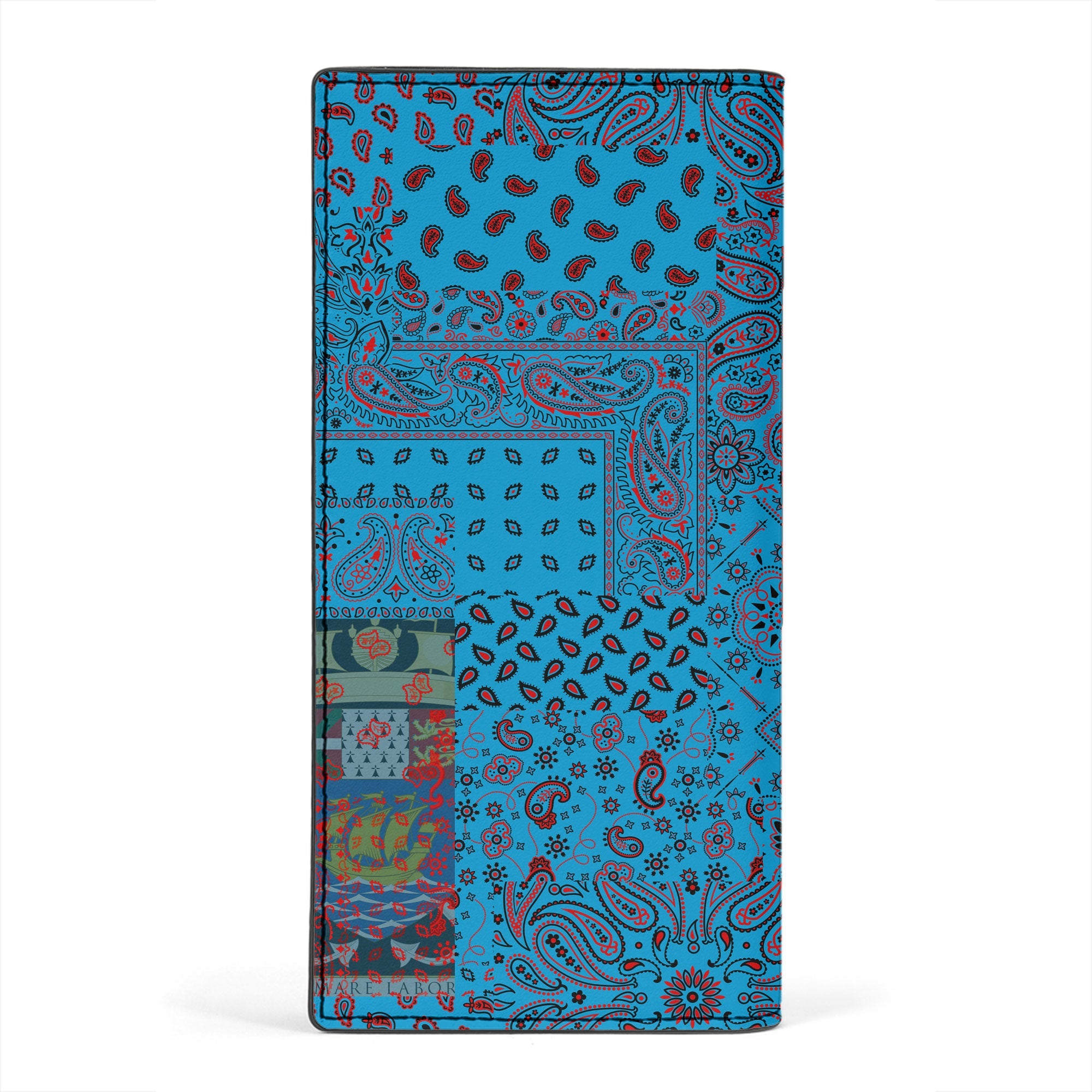 Saint Pierre And Miquelon Leather Wallet Paisley Flag And Skull Style 2