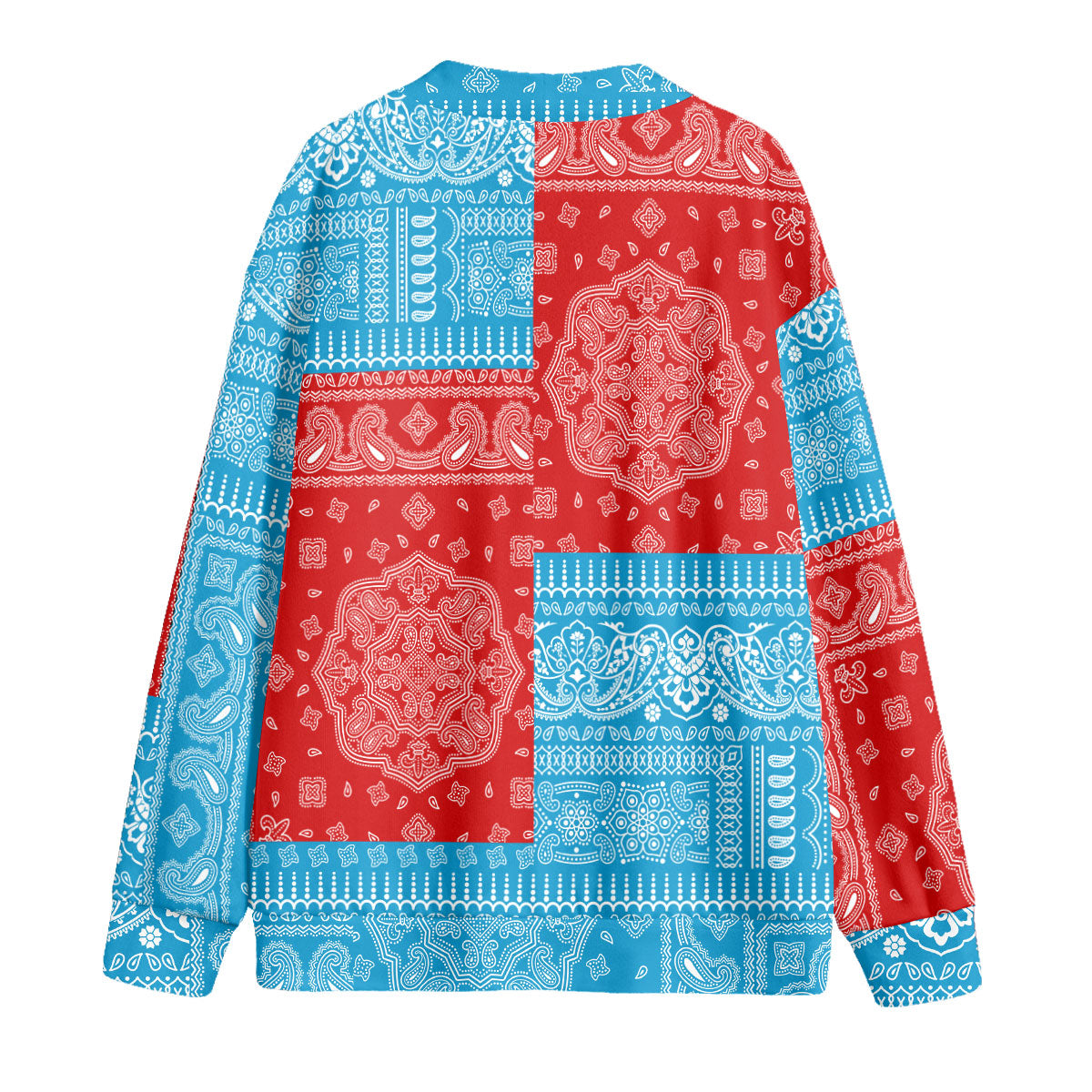 Saint Pierre And Miquelon Fleece Cardigan Flag And Paisley Basic Style 2