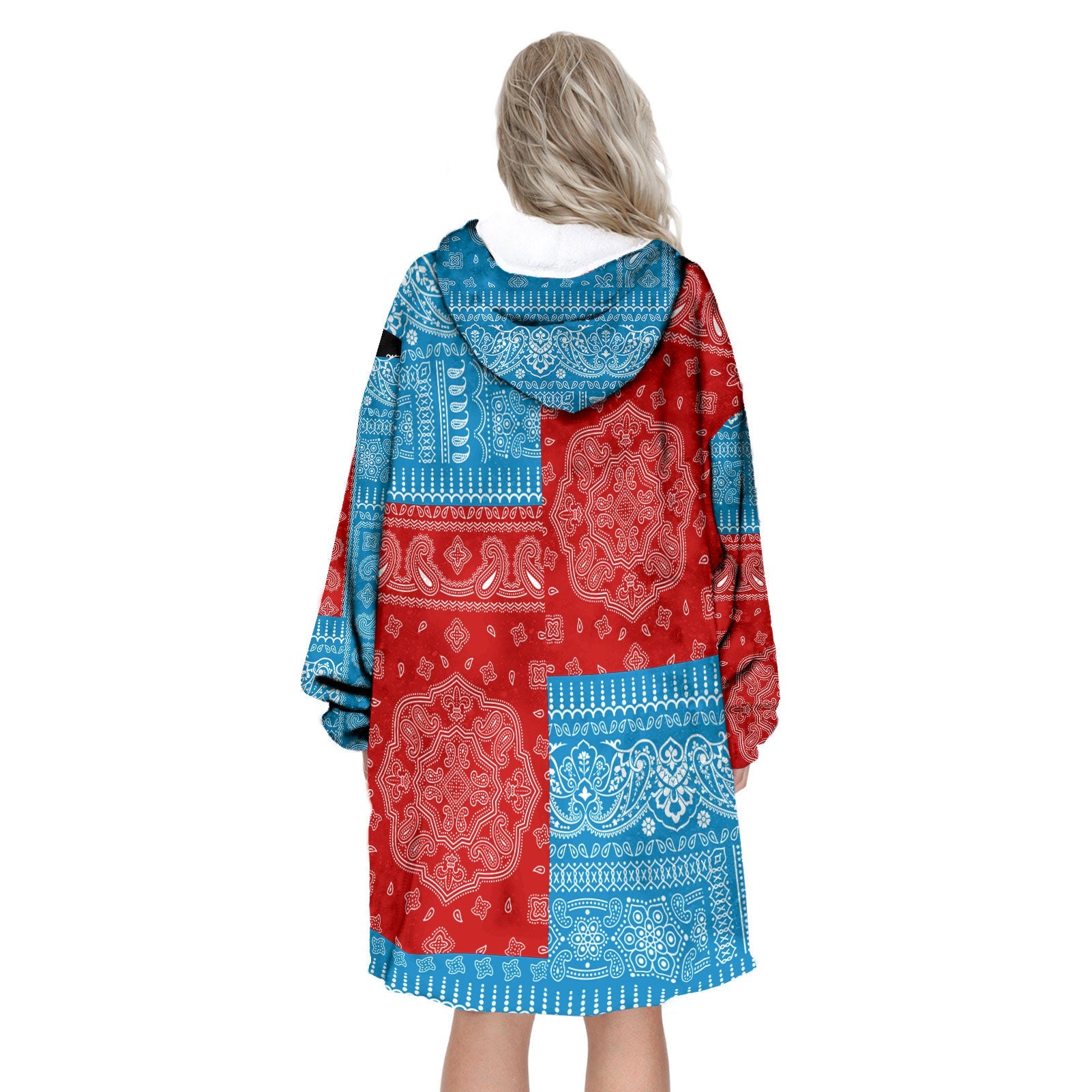 Saint Pierre And Miquelon Hoodie Blanket Flag And Paisley Basic Style 3