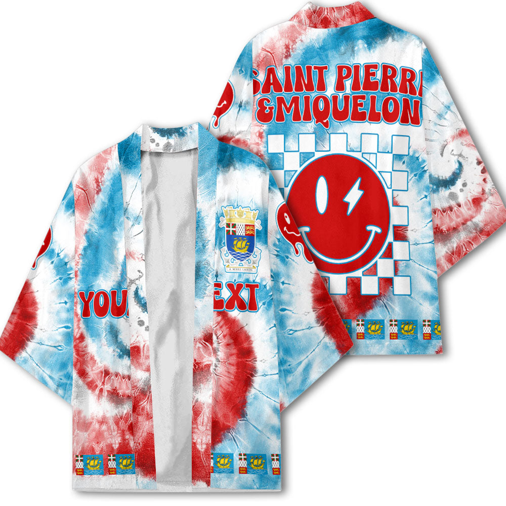 Saint Pierre And Miquelon Kimono Custom Tie Dye Style 2