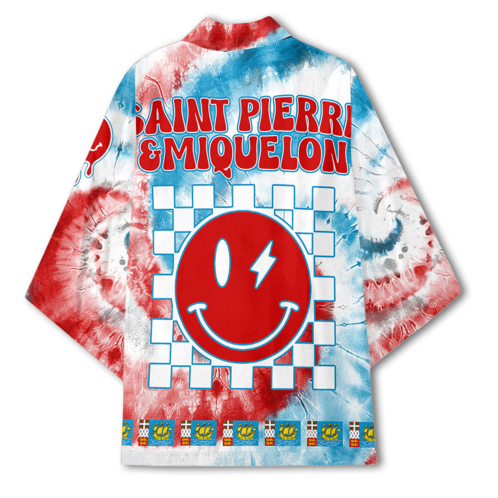 Saint Pierre And Miquelon Kimono Custom Tie Dye Style 4