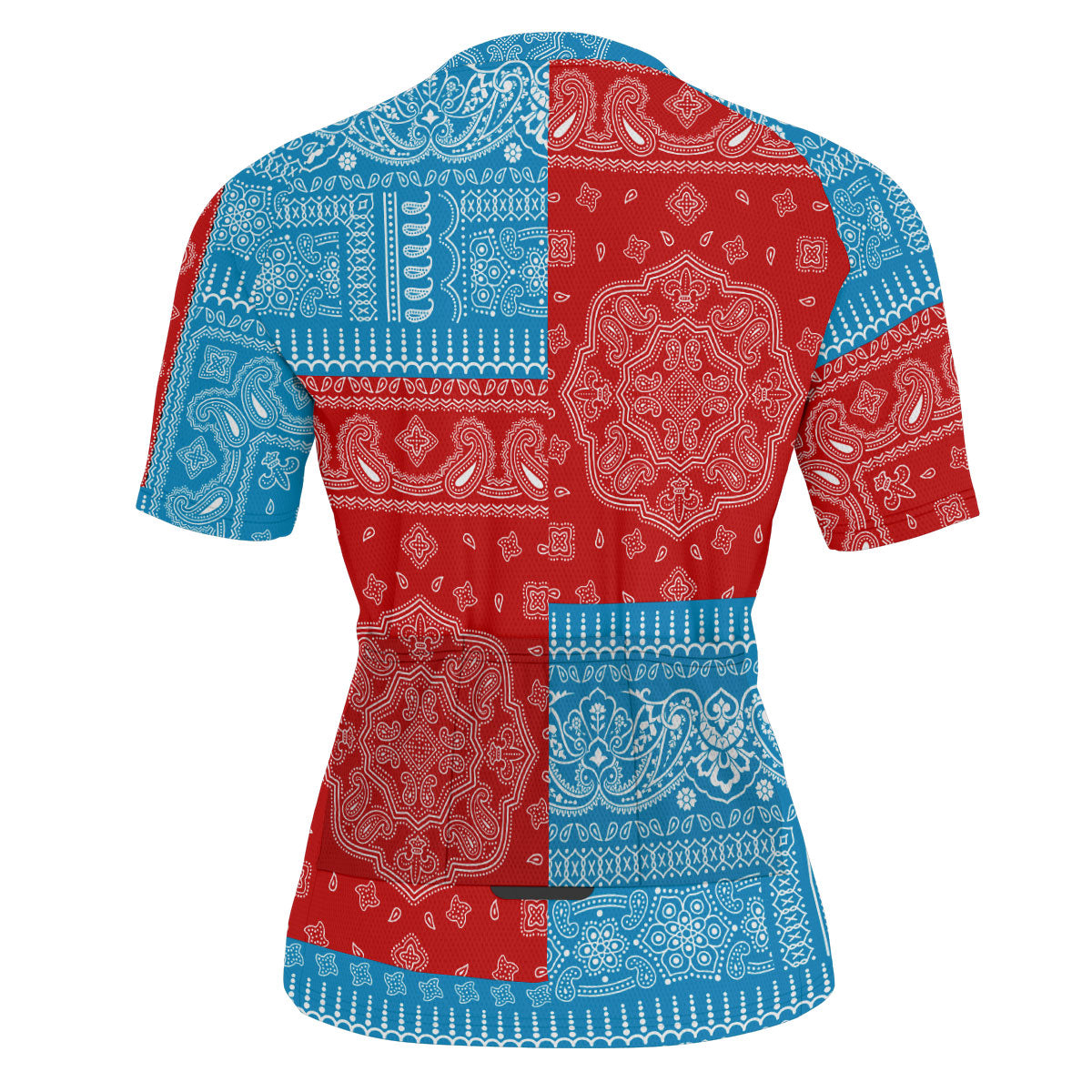 Saint Pierre And Miquelon Men Cycling Jersey Flag And Paisley Basic Style 3