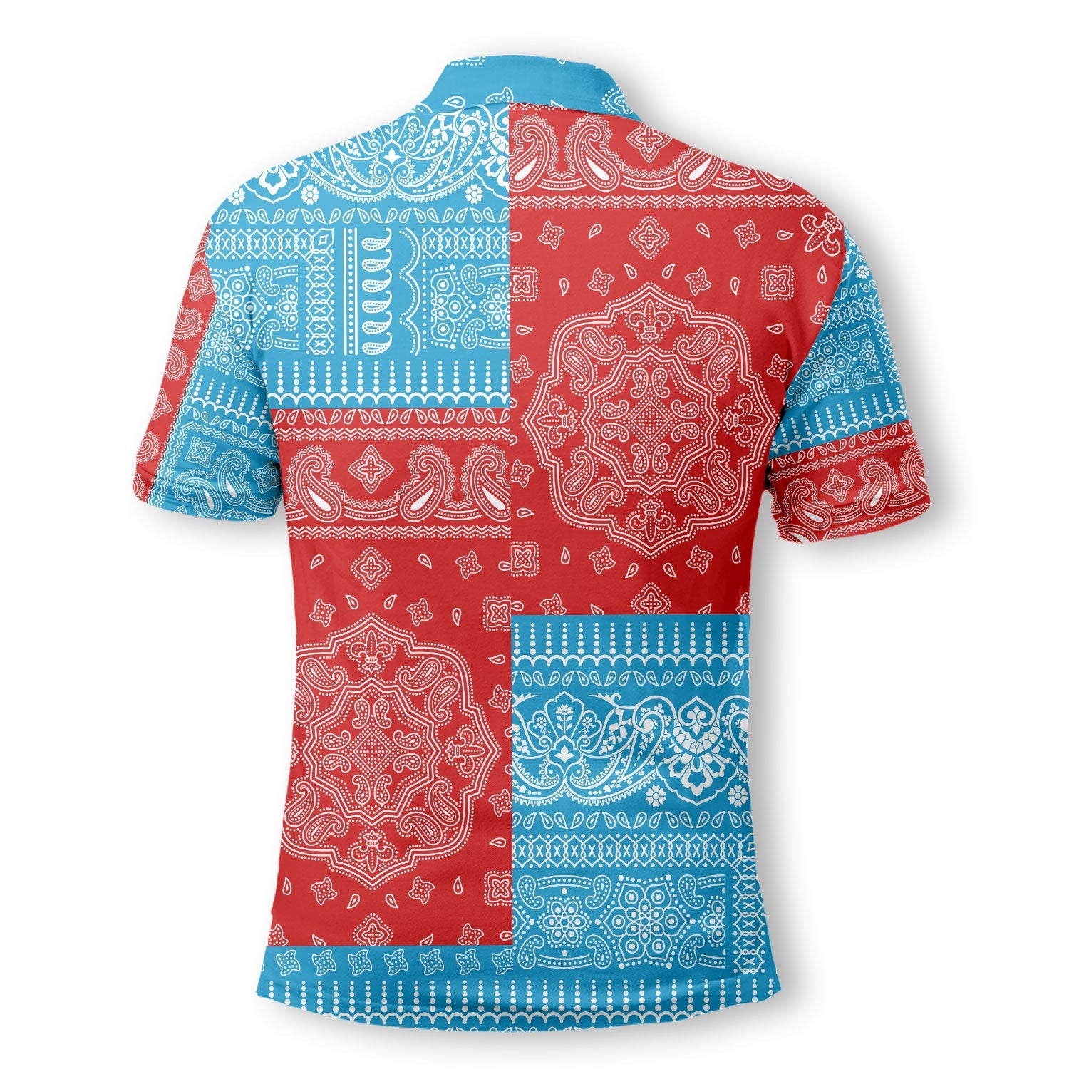 Saint Pierre And Miquelon Polo Shirt Flag And Paisley Basic Style 3