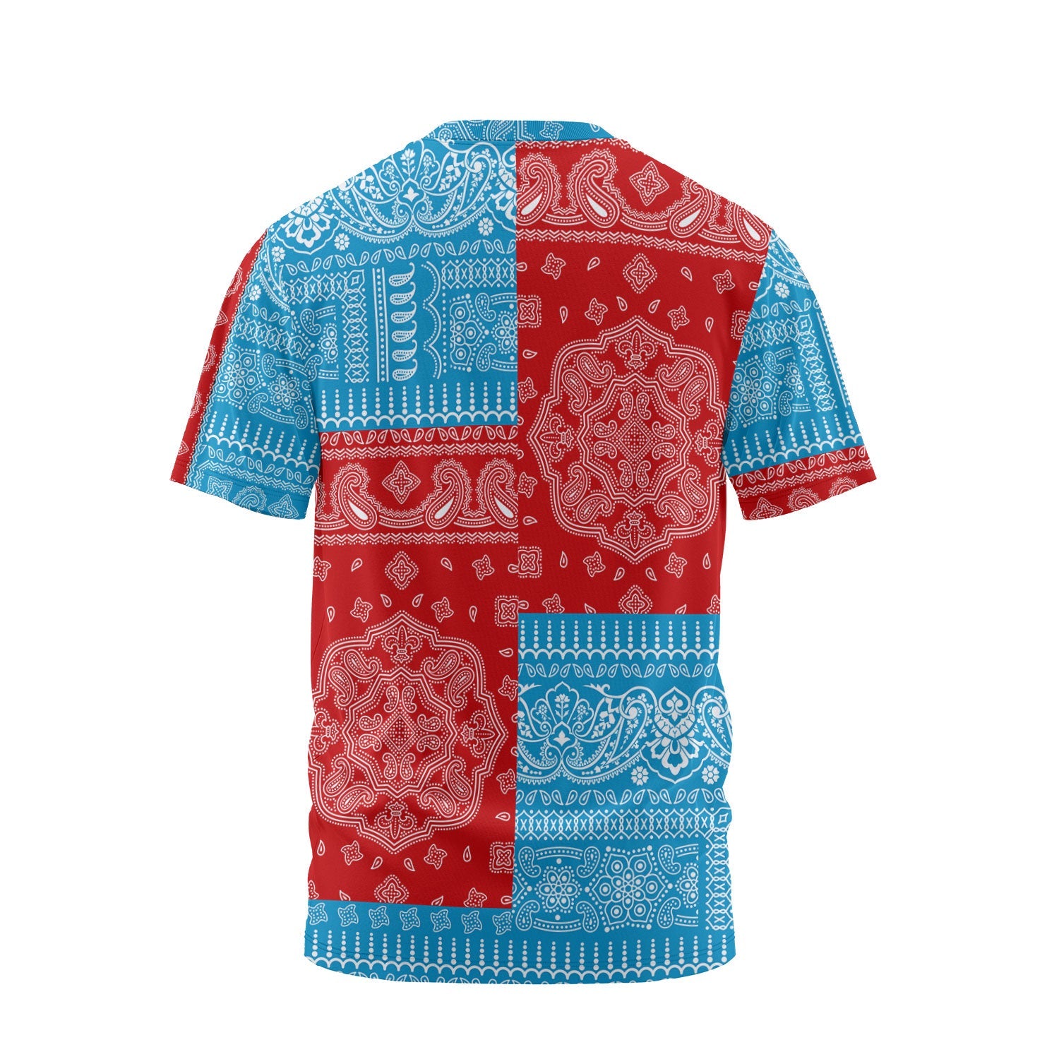 Saint Pierre And Miquelon T Shirt Flag And Paisley Basic Style 3