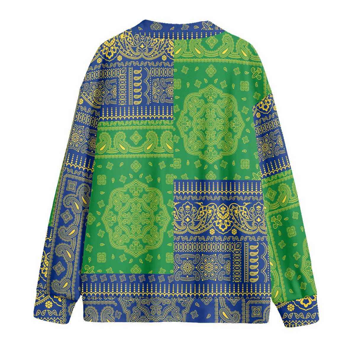 Saint Vincent And The Grenadines Fleece Cardigan Flag And Paisley Basic Style 2