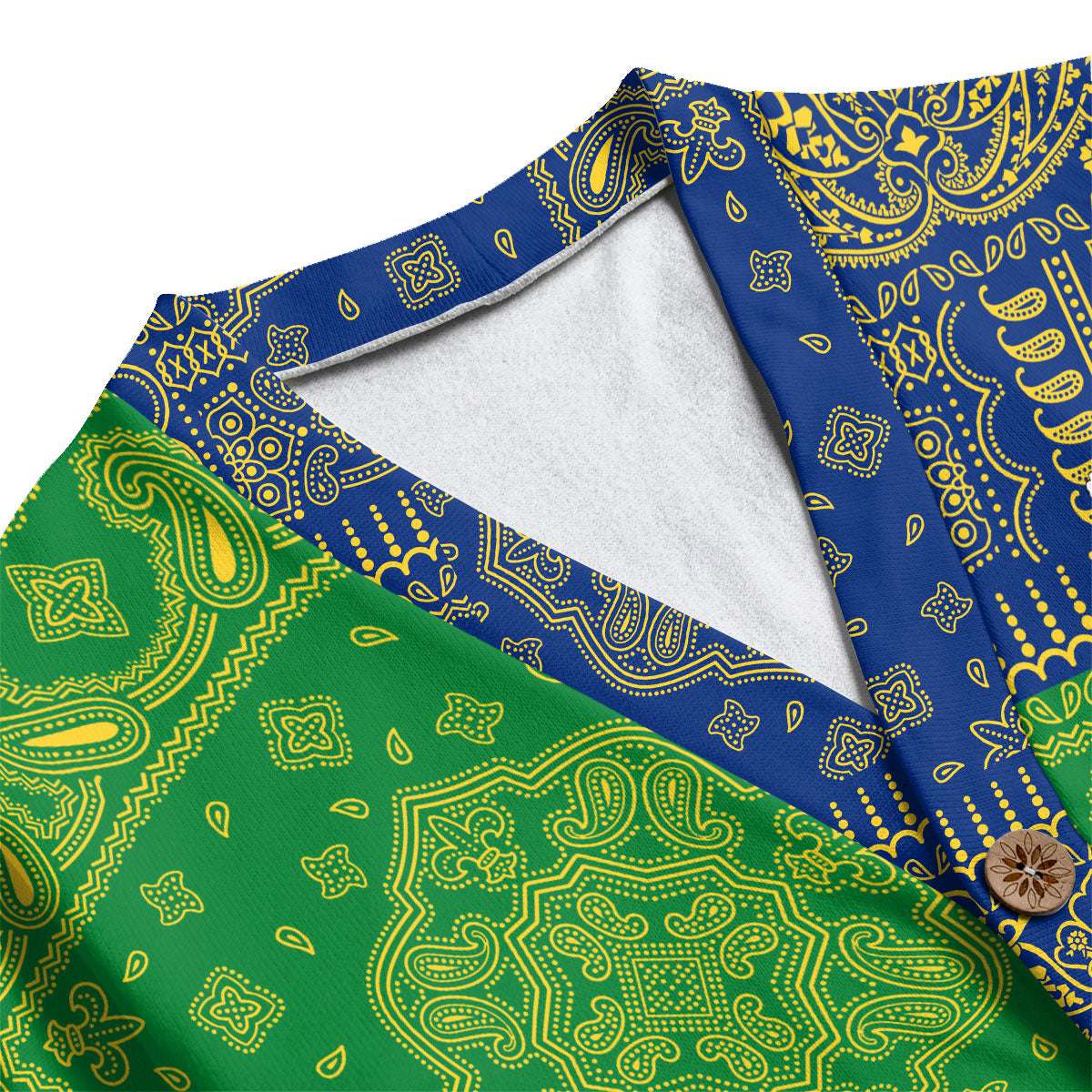 Saint Vincent And The Grenadines Fleece Cardigan Flag And Paisley Basic Style 4