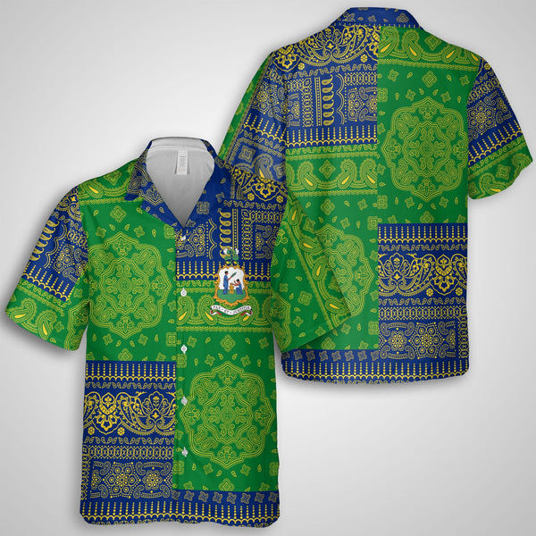 Saint Vincent And The Grenadines Hawaiian Shirt Flag And Paisley Basic Style 1