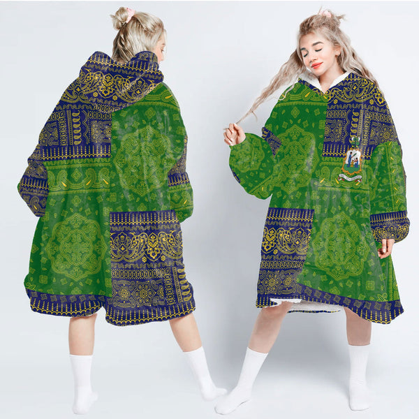 Saint Vincent And The Grenadines Hoodie Blanket Flag And Paisley Basic Style 1