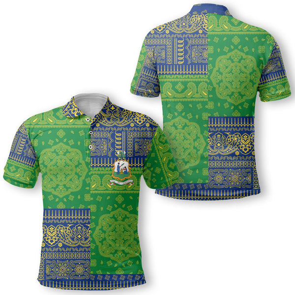 Saint Vincent And The Grenadines Polo Shirt Flag And Paisley Basic Style 1