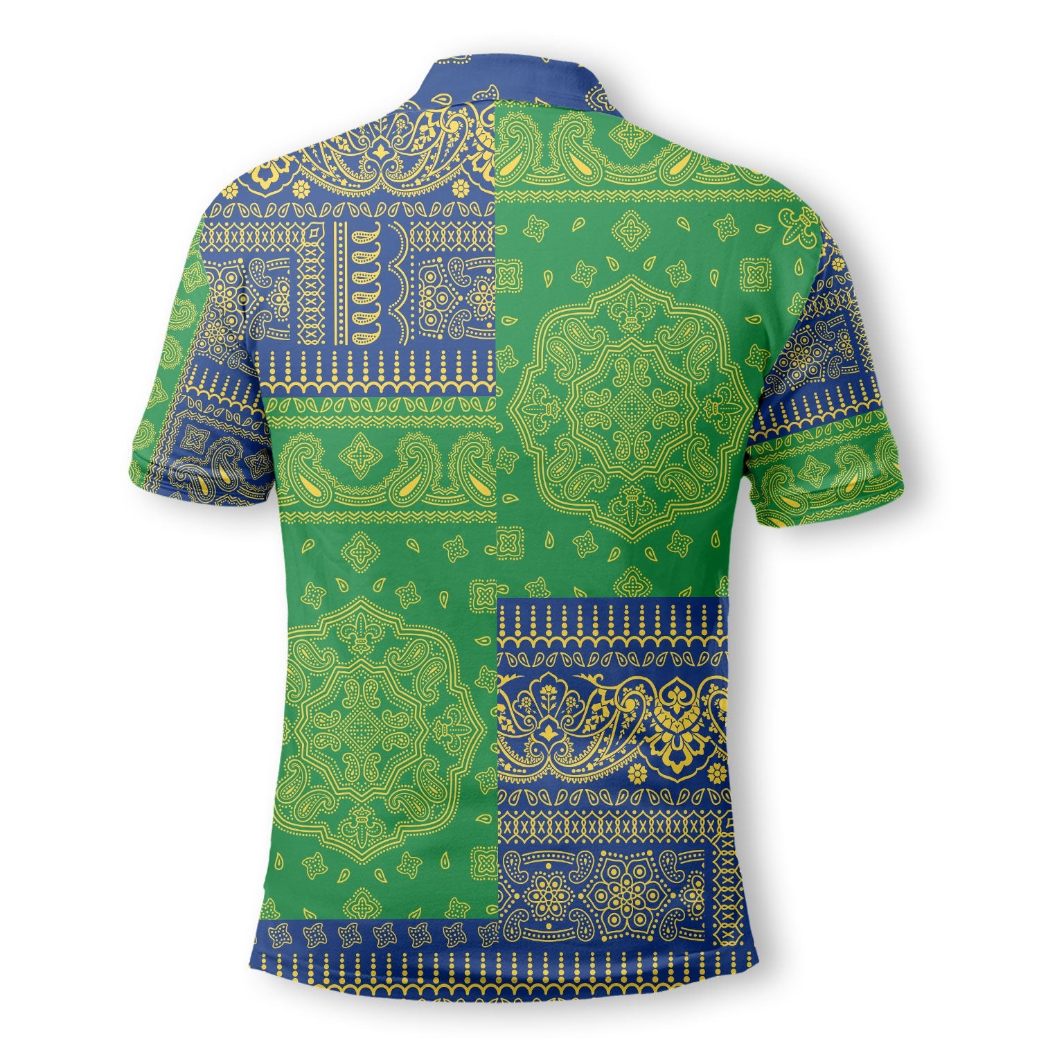 Saint Vincent And The Grenadines Polo Shirt Flag And Paisley Basic Style 3