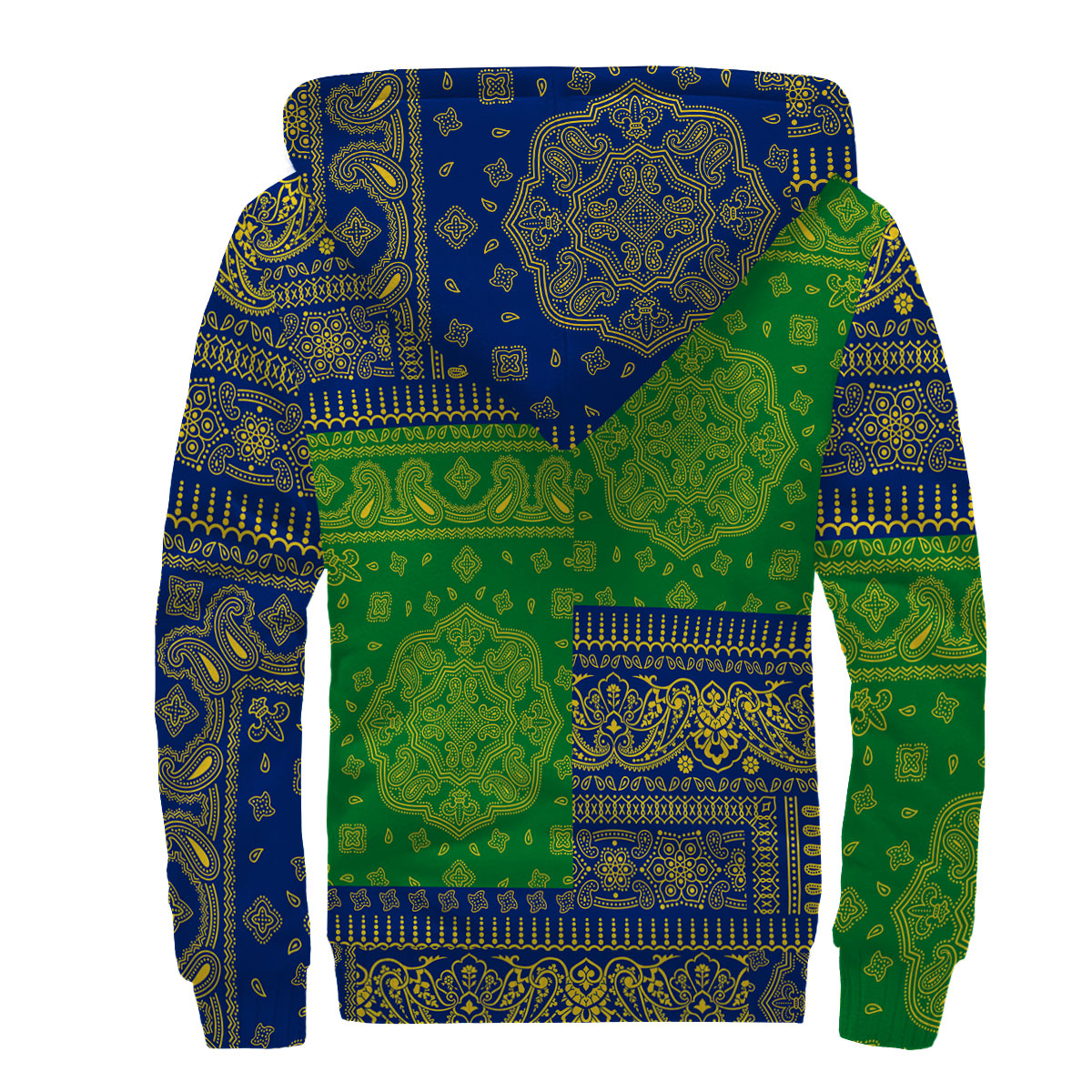 Saint Vincent And The Grenadines Sherpa Hoodie Flag And Paisley Basic Style 2