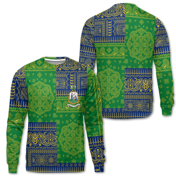 Saint Vincent And The Grenadines Sweatshirt Flag And Paisley Basic Style 1