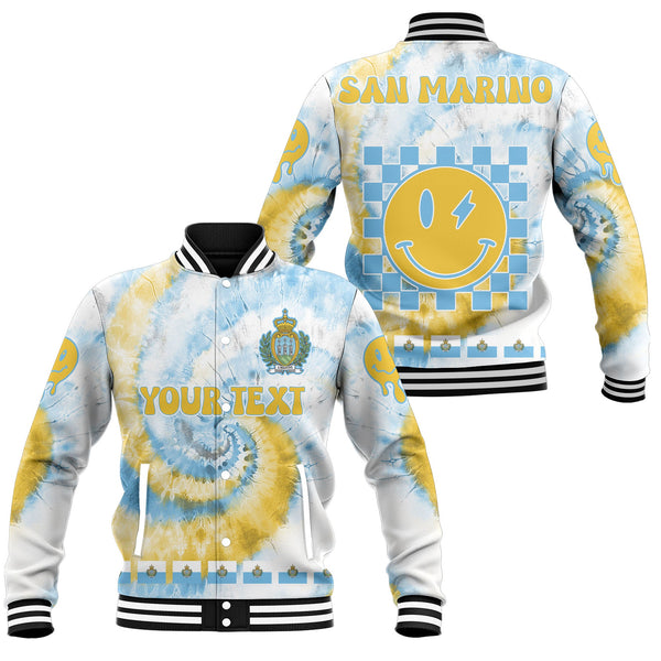 San Marino Baseball Jacket Custom Tie Dye Style 1