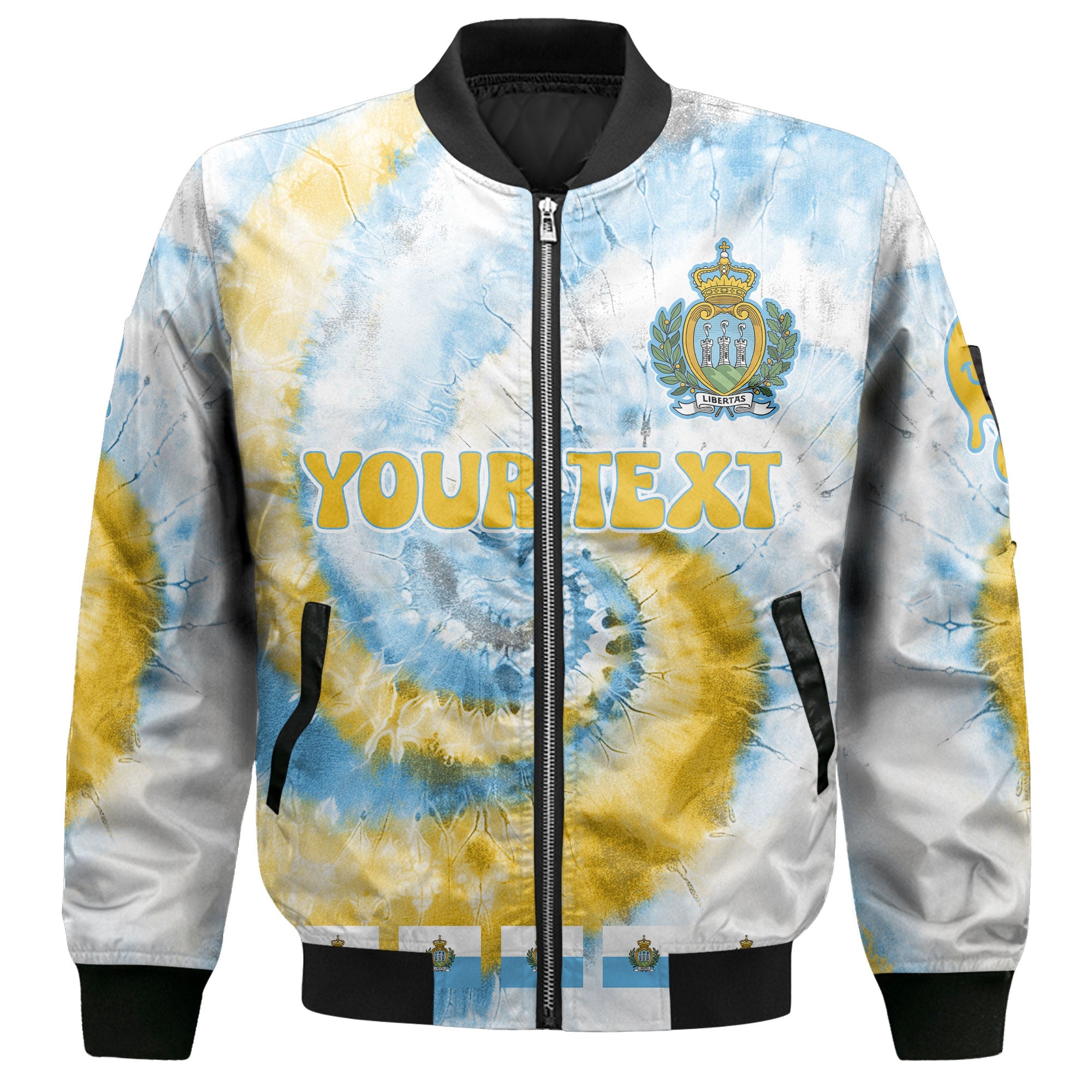 San Marino Bomber Jacket Custom Tie Dye Style 2