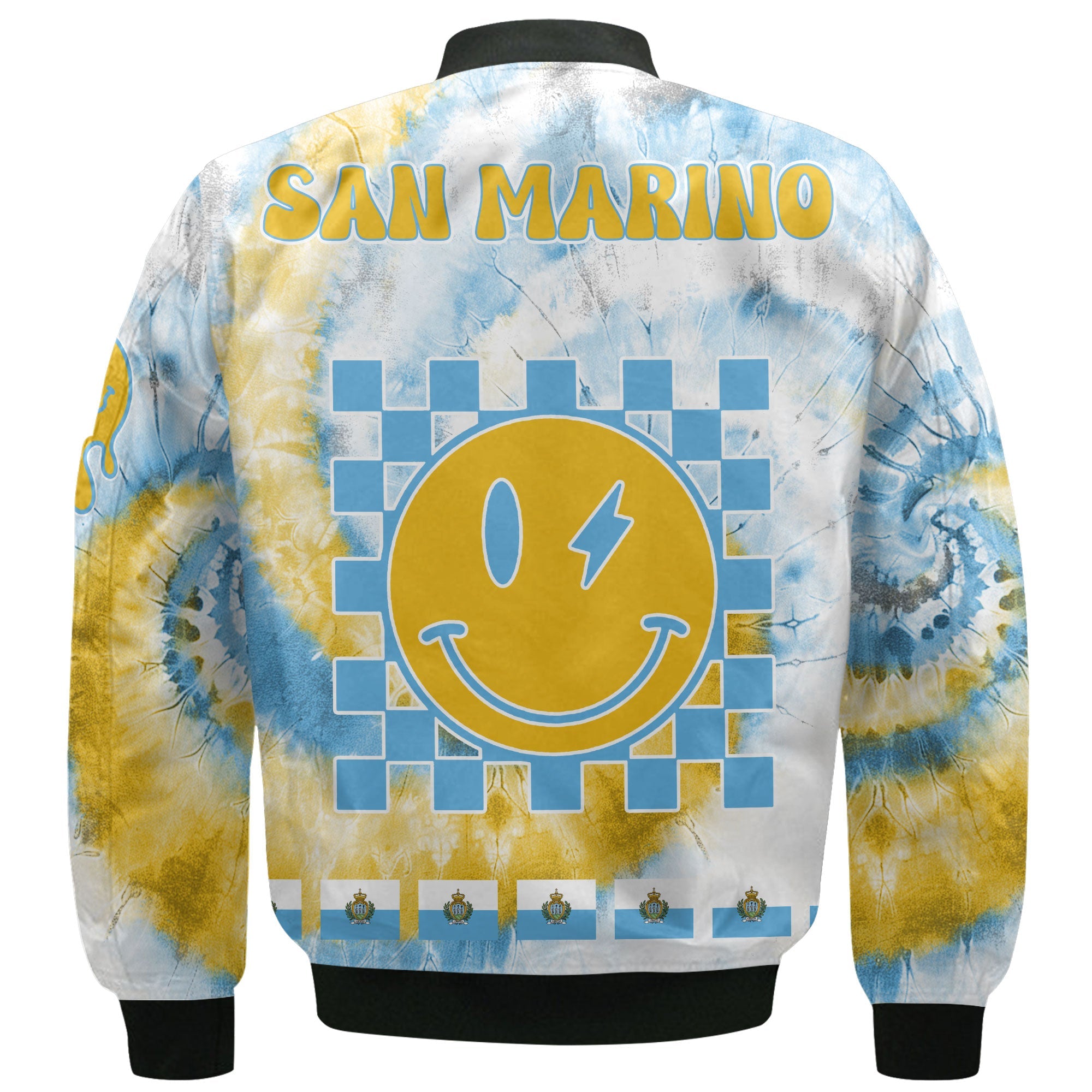 San Marino Bomber Jacket Custom Tie Dye Style 3