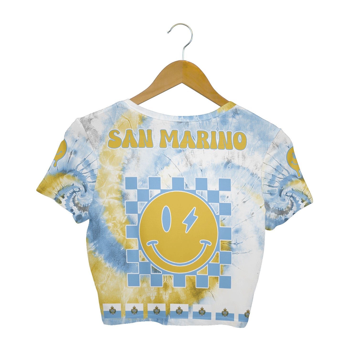 San Marino Croptop T Shirt Custom Tie Dye Style 4