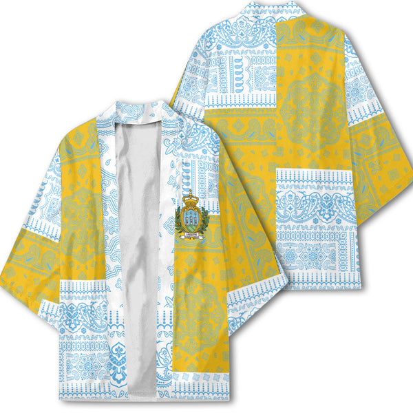 San Marino Kimono Flag And Paisley Basic Style 1