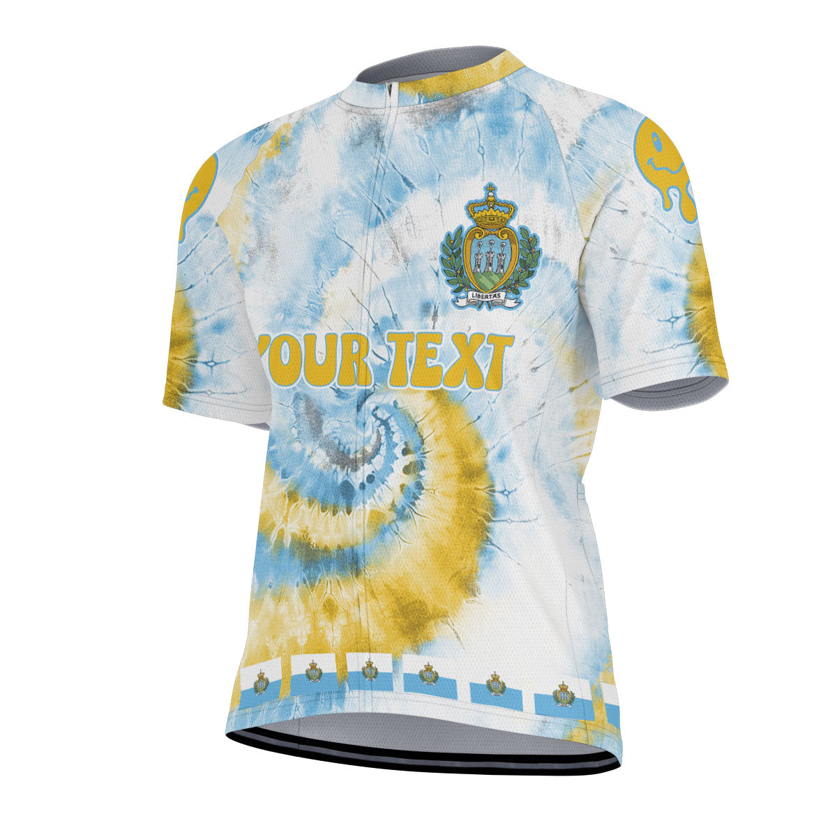 San Marino Men Cycling Jersey Custom Tie Dye Style 2