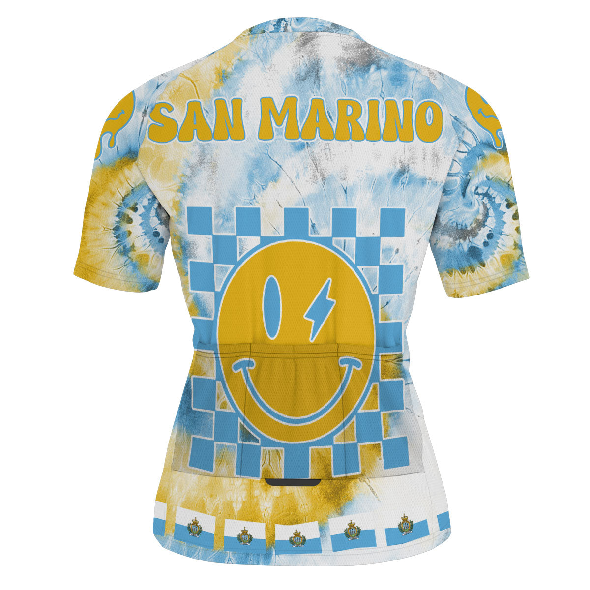 San Marino Men Cycling Jersey Custom Tie Dye Style 3