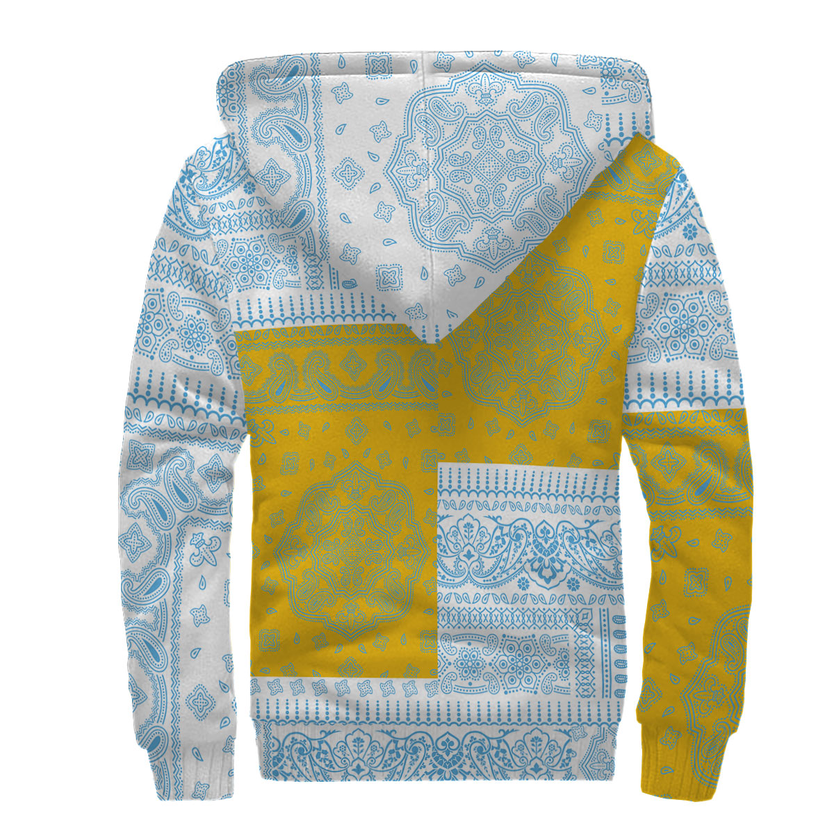 San Marino Sherpa Hoodie Flag And Paisley Basic Style 2