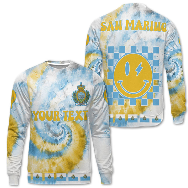 San Marino Sweatshirt Custom Tie Dye Style 1