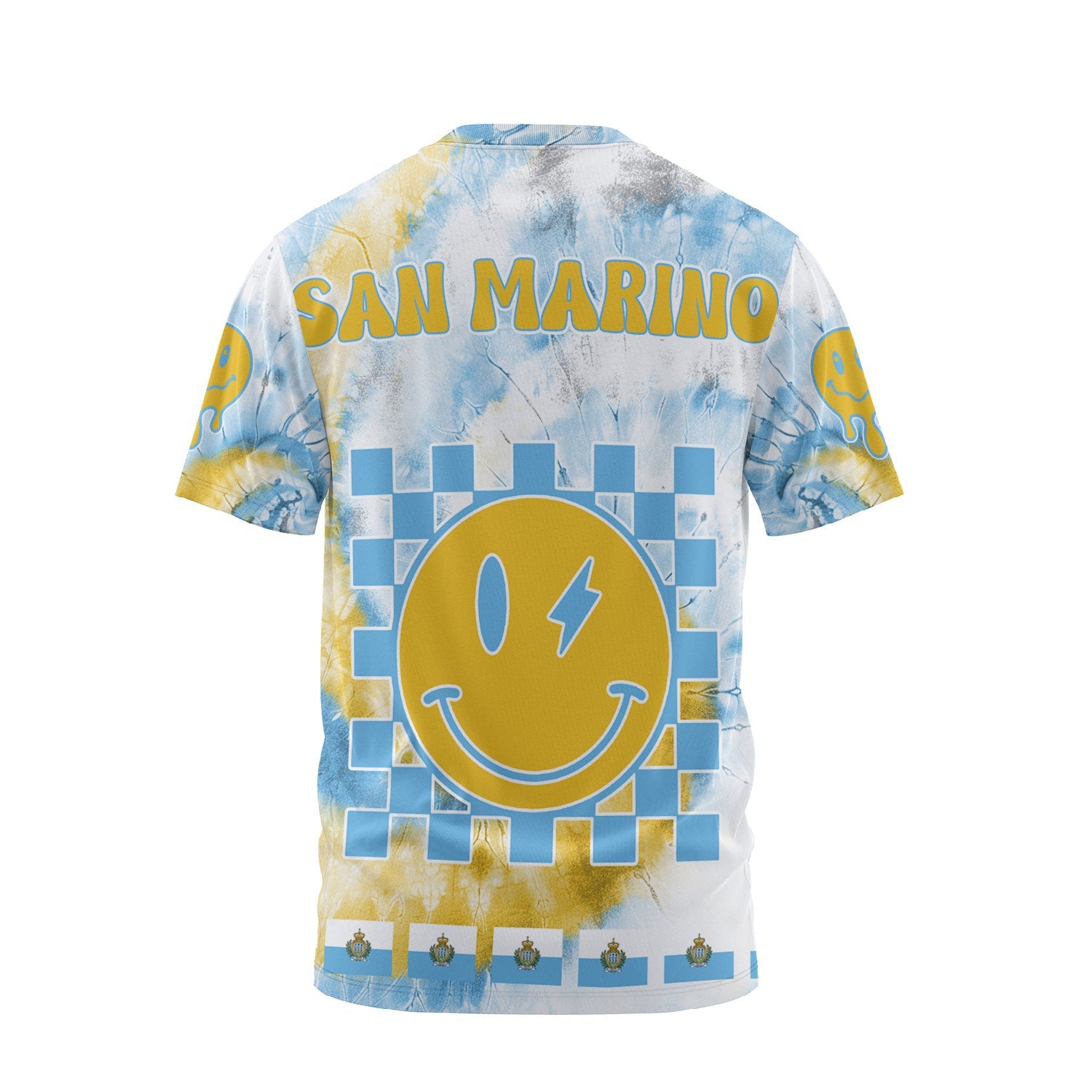 San Marino T Shirt Custom Tie Dye Style 2