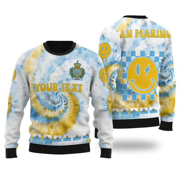 San Marino Ugly Sweater Custom Tie Dye Style 1