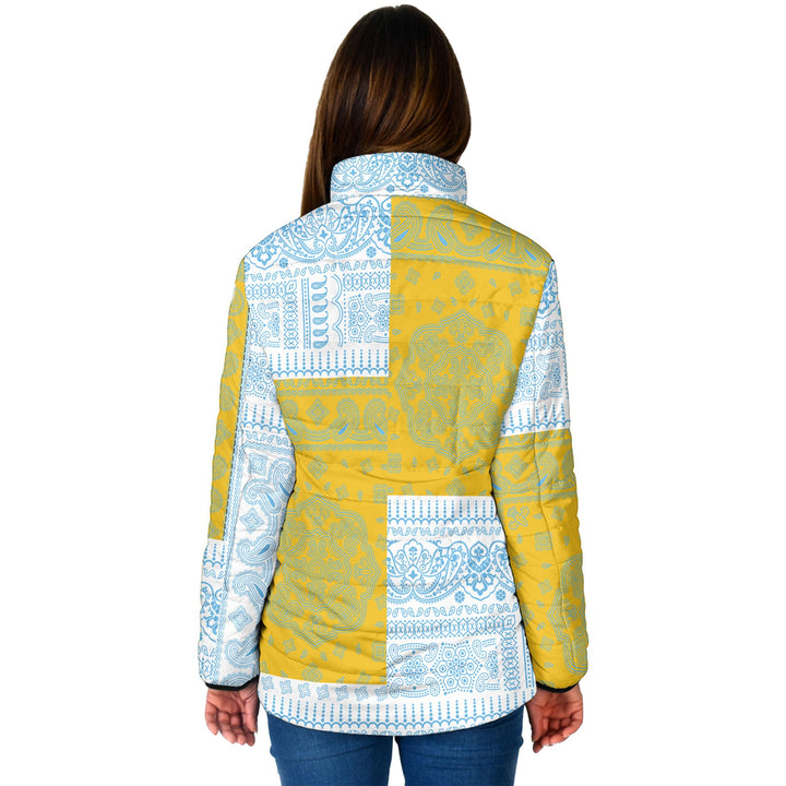 San Marino Women Padded Jacket Flag And Paisley Basic Style 2